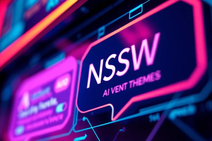 Engaging NSFW AI chat interface showcasing unfiltered digital conversation with vibrant neon accents, highly detailed and immersive for screen readers.