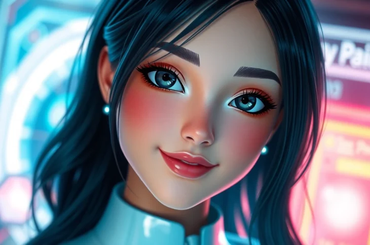 AI girlfriend engaging in a realistic, unfiltered NSFW chat with user in a modern digital environment, emphasizing emotional and physical intimacy.
