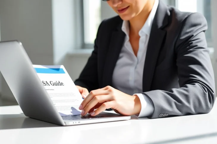 Financial advisor analyzing an ISA Guide to maximize investment returns efficiently
