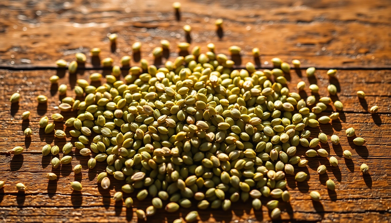 Coriander Seeds displayed in a vibrant and detailed close-up for quality and freshness